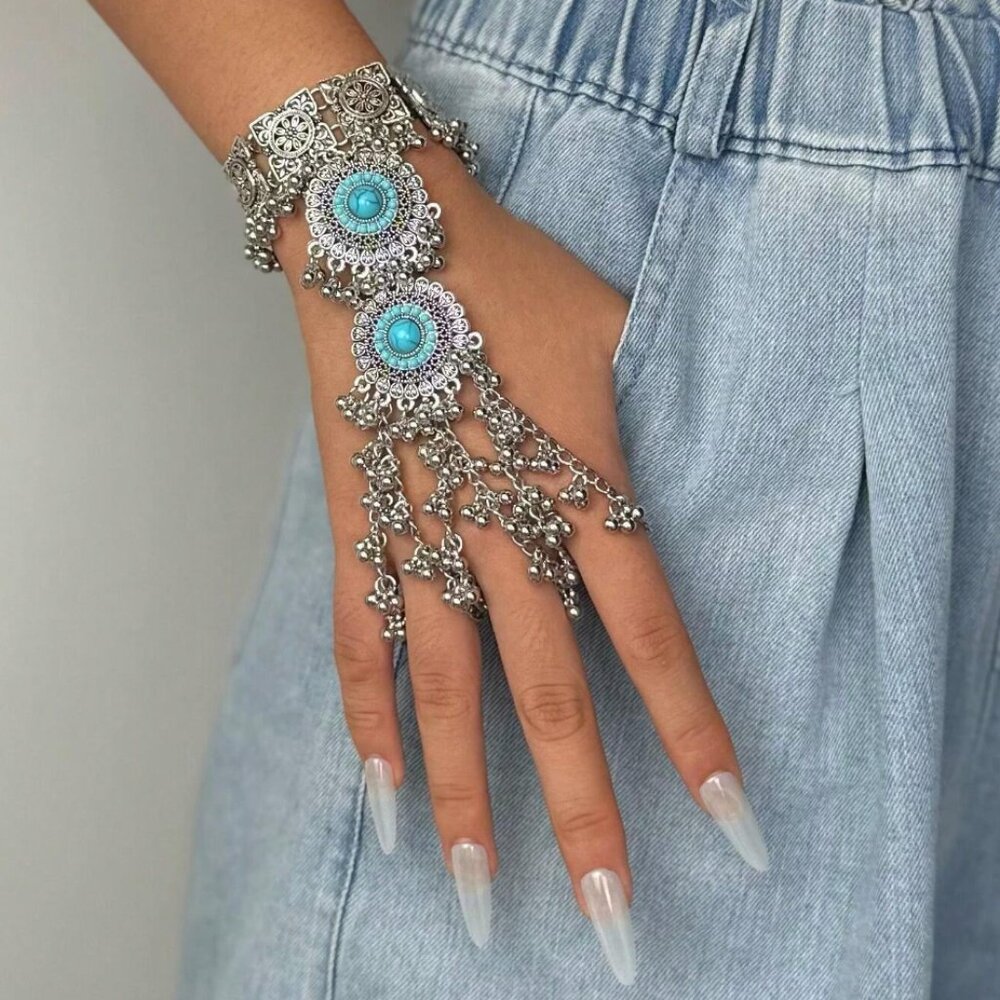 Retro Turkish Turquoise Slave Bracelet
